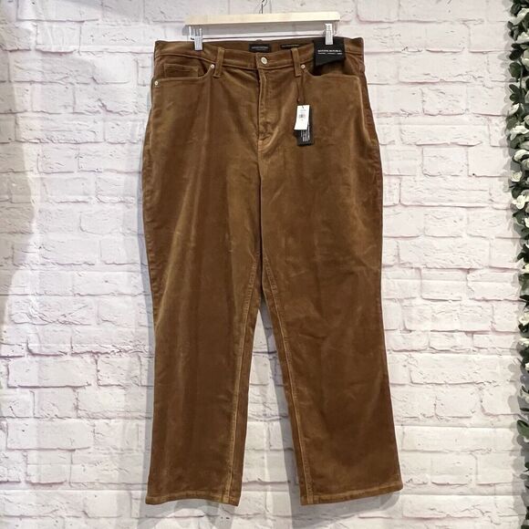 Banana Republic Premium Denim High Rise Straight Ankle Corduroy Pants 34 Cotton - Picture 1 of 8